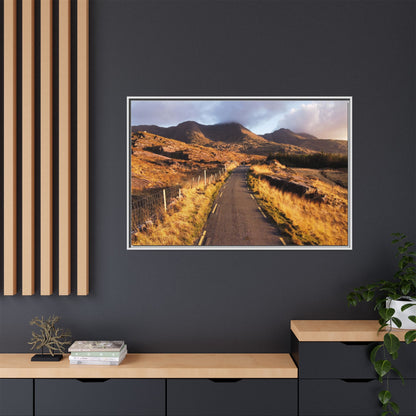 Sunset Road Matte Canvas, Framed (Multi-color)
