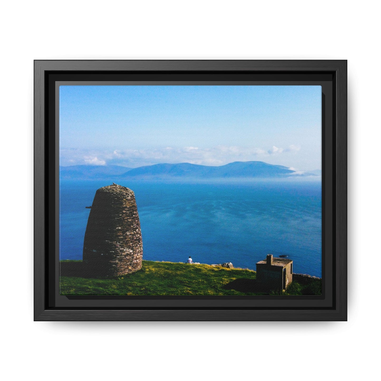 Ask Tower Matte Canvas, Framed (Multi-color)