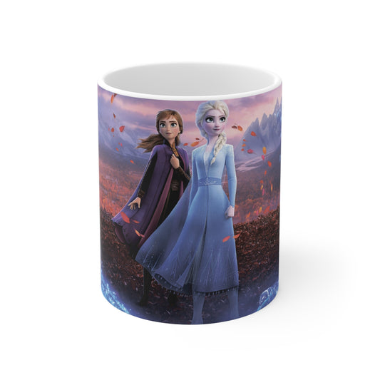 Frozen-Inspired Ceramic Coffee Cups - 11oz & 15oz Magical Design for Fans
