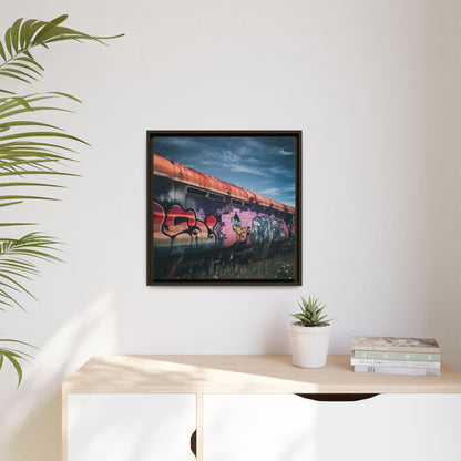 Night Train Matte Canvas, Framed (Multi-color)