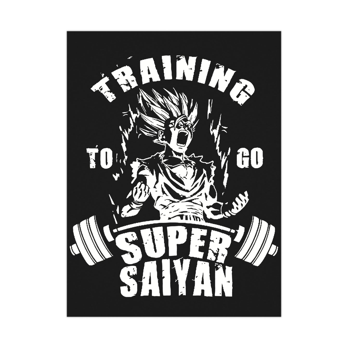Super Saiyan Training Matte Poster - Fitness Motivation Wall Art