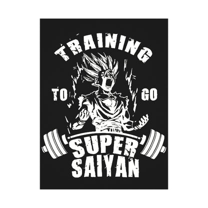 Super Saiyan Training Matte Poster - Fitness Motivation Wall Art