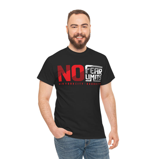 No Fear Limits Unisex Heavy Cotton Tee - Motivational Graphic Tee