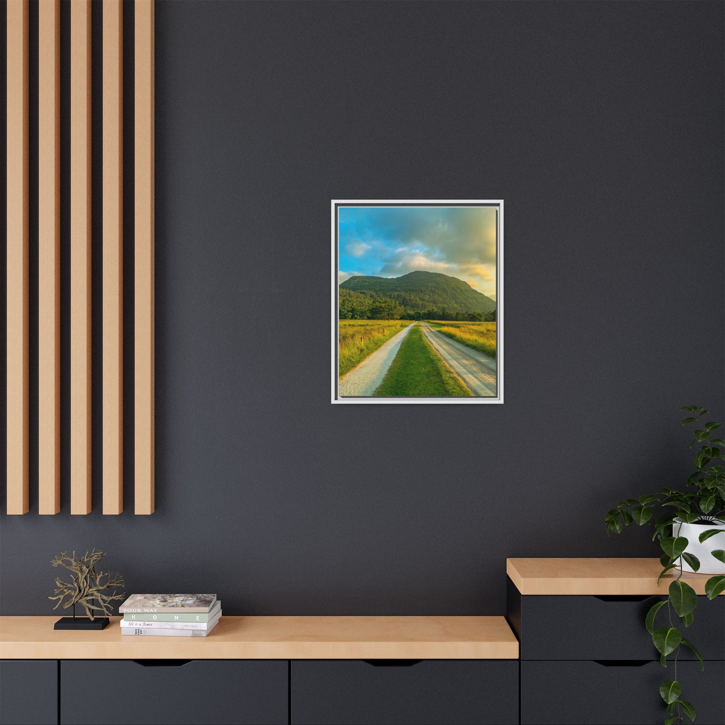 Mountain Torc Matte Canvas, Framed (Multi-color)