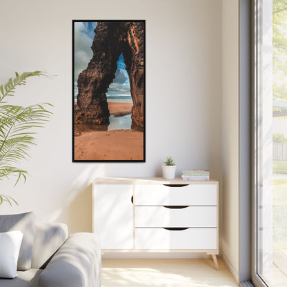 Ballybunion Cliff Matte Canvas, Framed (Multi-color)
