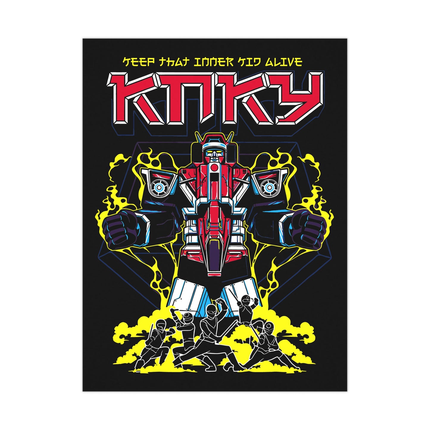 Retro Robot Art Poster - Keep That Inner Kid Alive - Matte Wall Décor