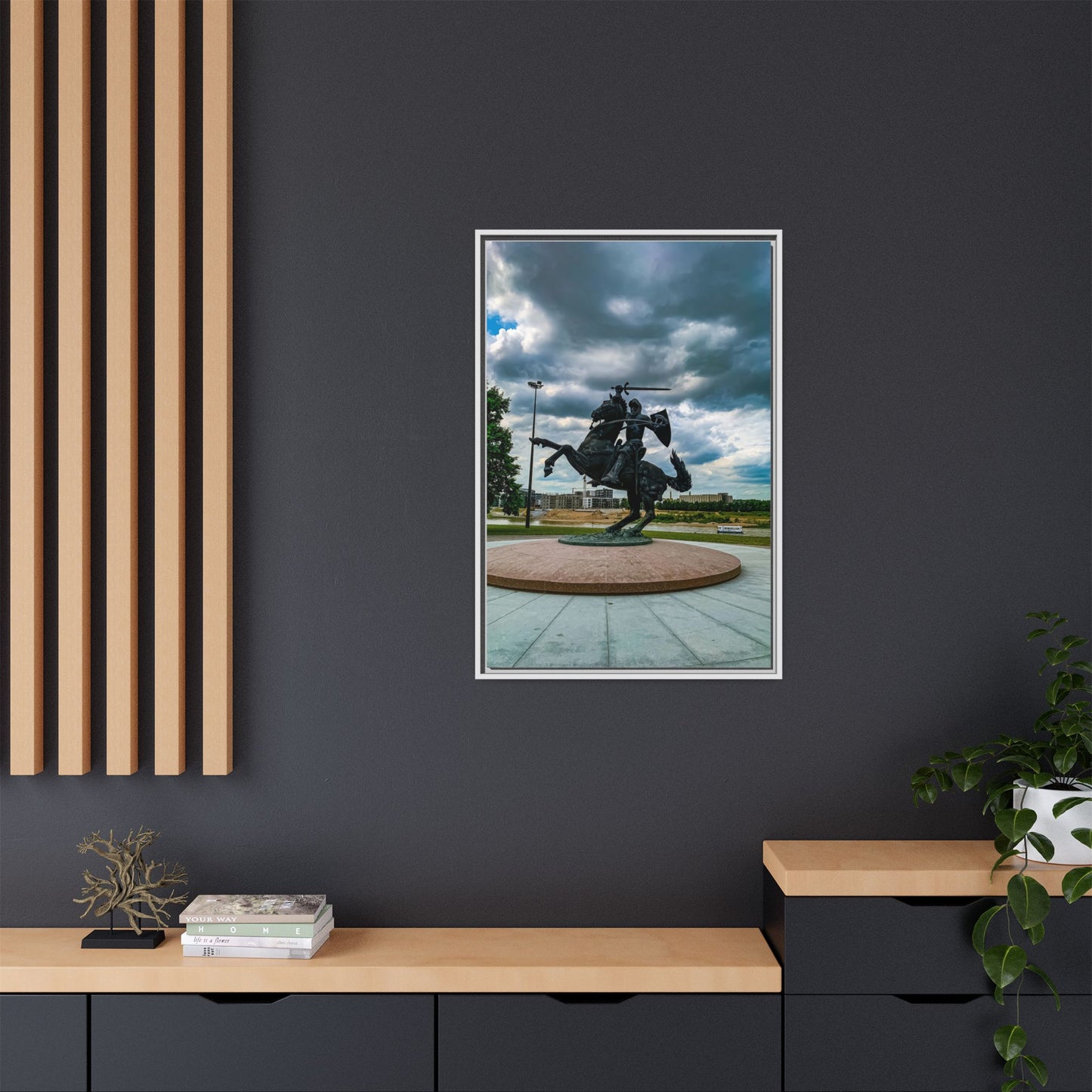 Kaunas Matte Canvas, Framed (Multi-color)