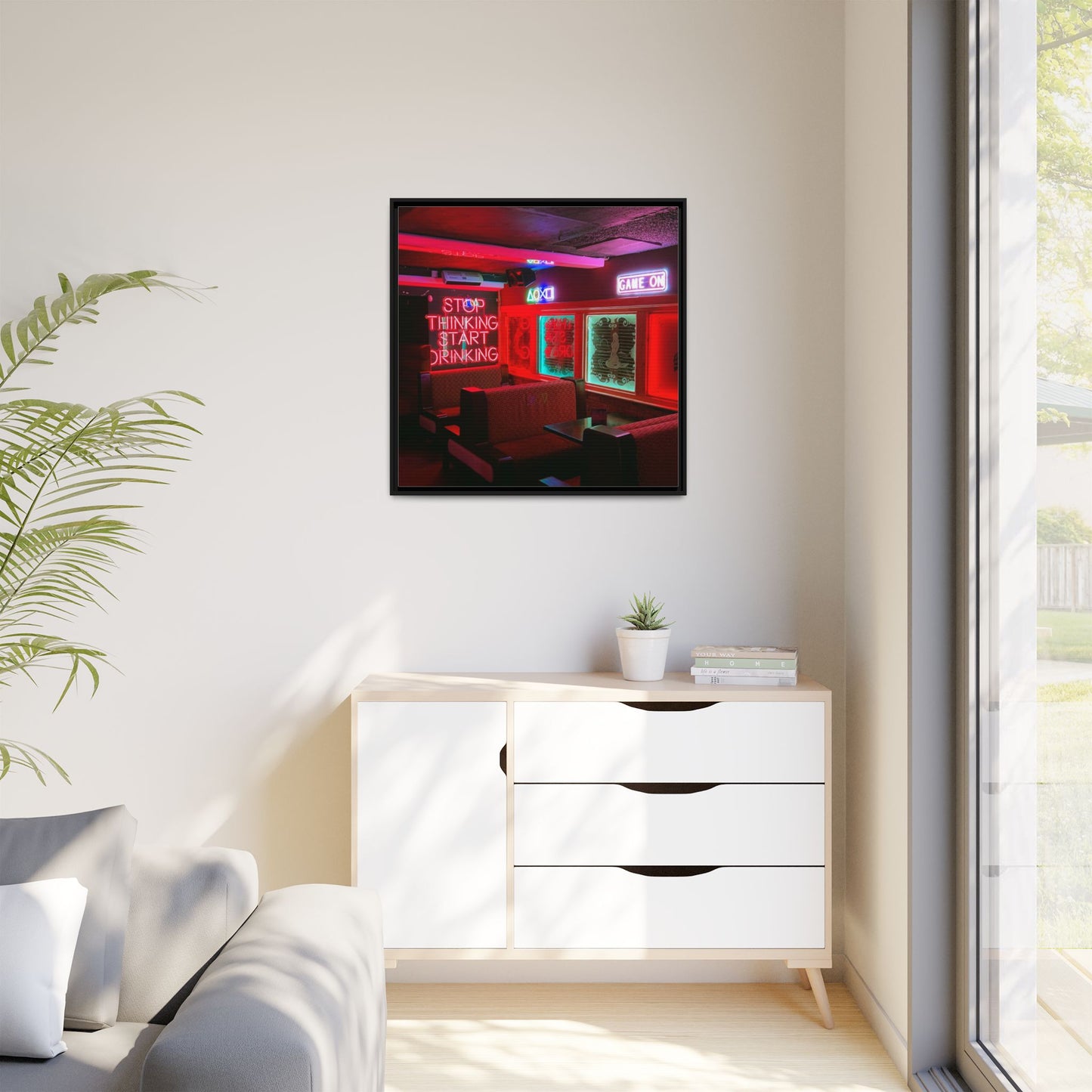 The Mermaids Night Club Matte Canvas, Framed (Multi-color)