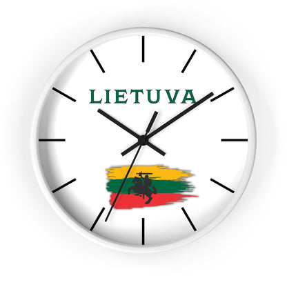 Lietuva Wall Clock - Stylish Home Decor for Lithuania Pride