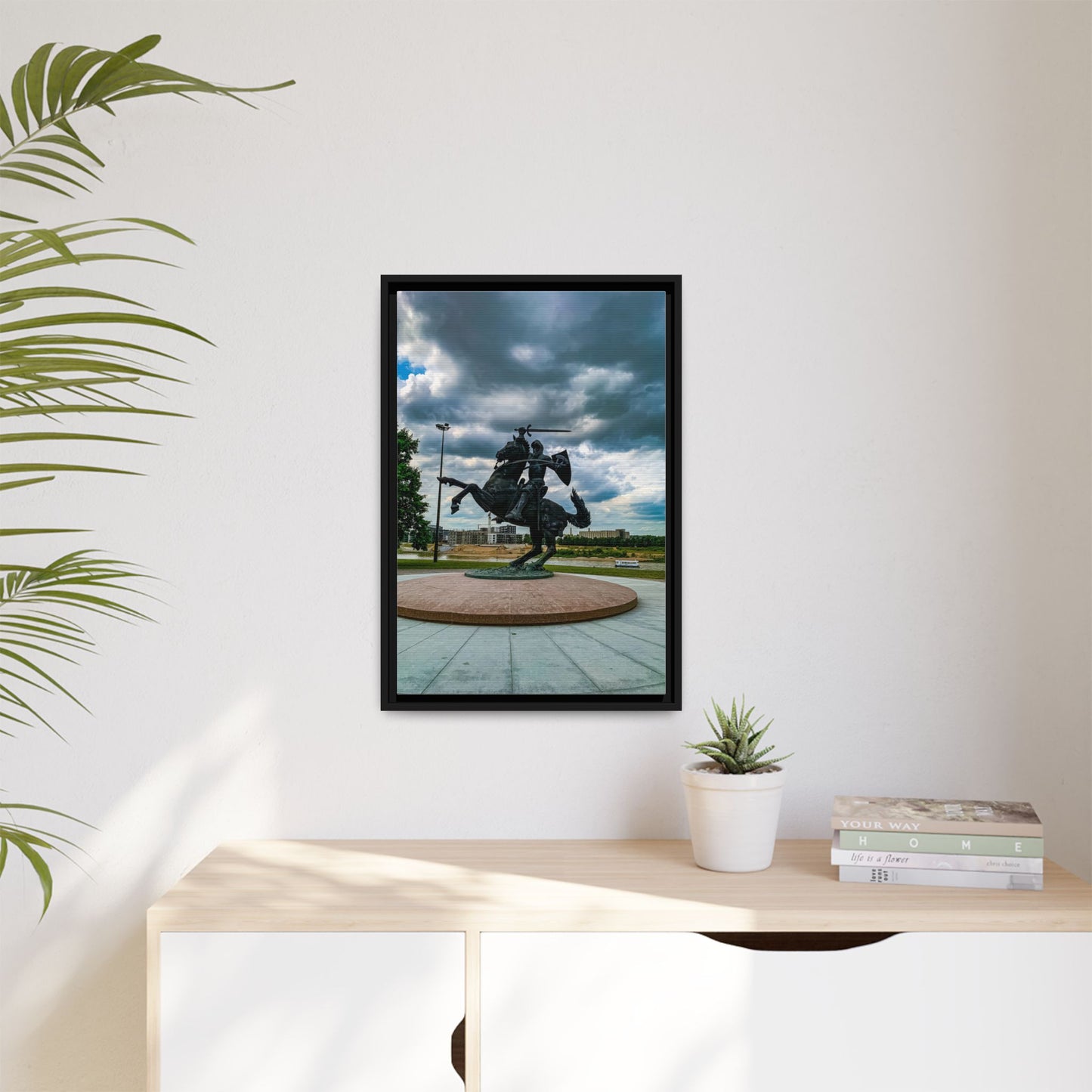Kaunas Matte Canvas, Framed (Multi-color)