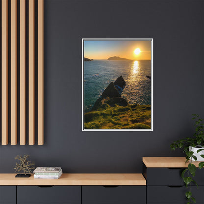 Dunquin Pier Matte Canvas, Framed (Multi-color)