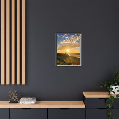 Ballybunion Sunset Castle Matte Canvas, Framed (Multi-color)