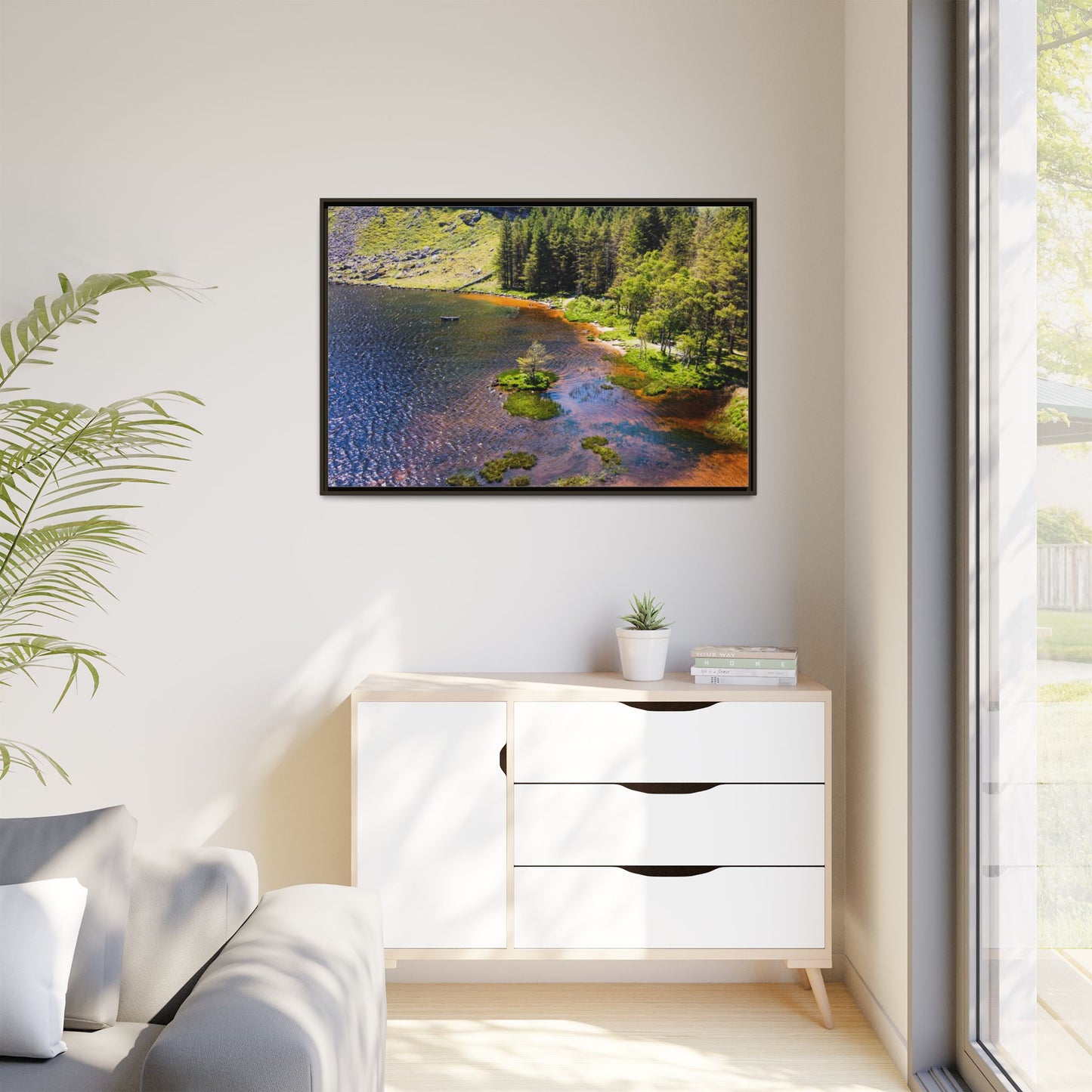 Gleanteenassig Forest Matte Canvas, Framed (Multi-color)