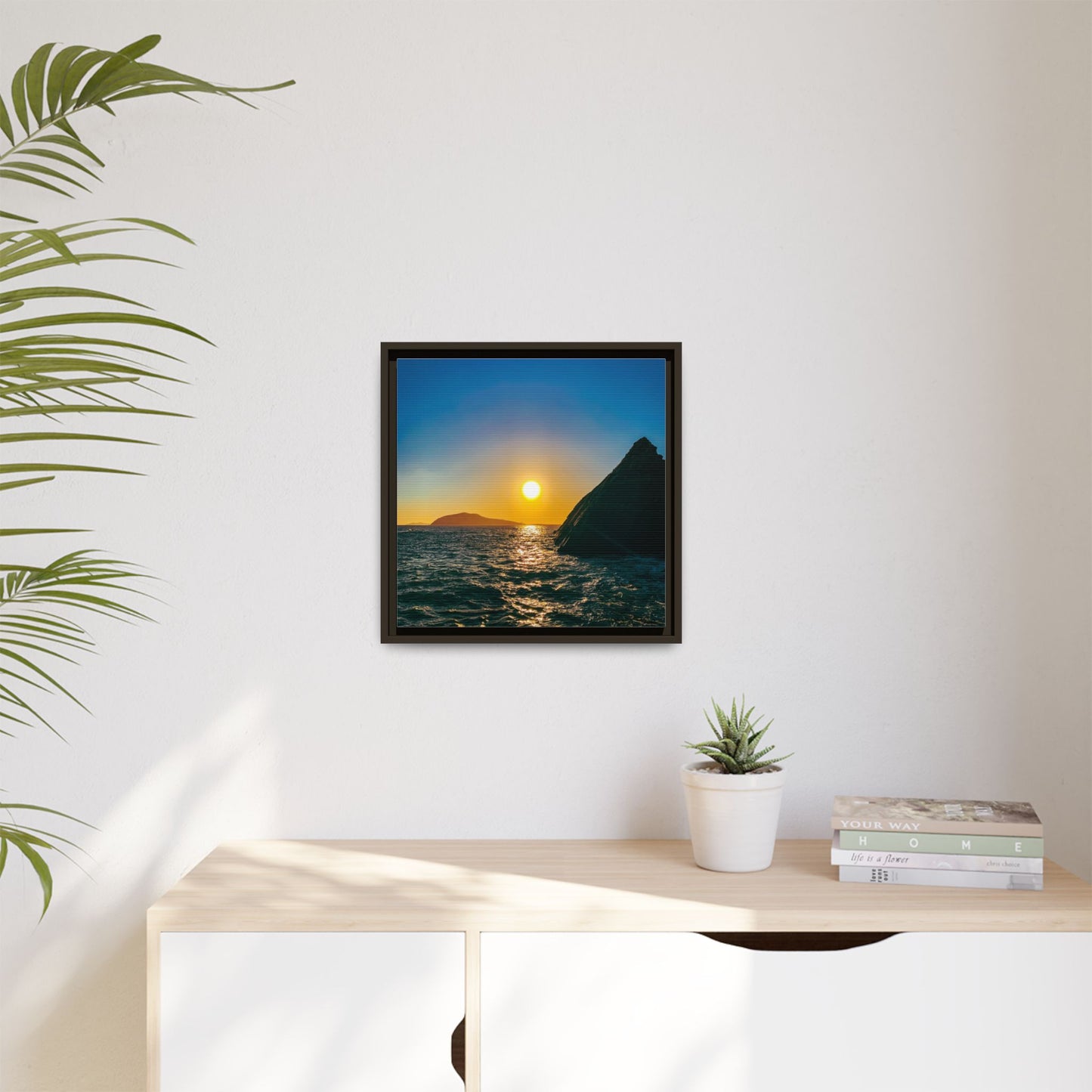Dunquin Pier Sunset Matte Canvas, Framed (Multi-color)