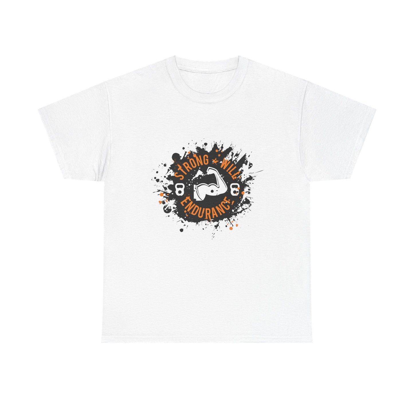 Endurance Strong Unisex Heavy Cotton Tee - Motivational Graphic Shirt for Fitness Enthusiasts