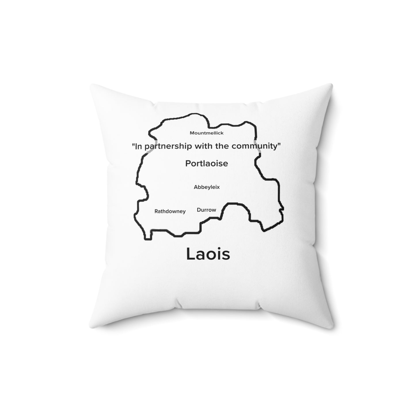 Laois Spun Polyester Square Pillow White Edition 4 Sizes