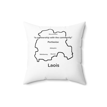 Laois Spun Polyester Square Pillow White Edition 4 Sizes