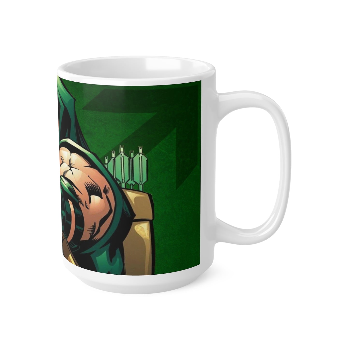 Green Arrow Ceramic Coffee Mug - 11oz & 15oz - Perfect for Comic Fans