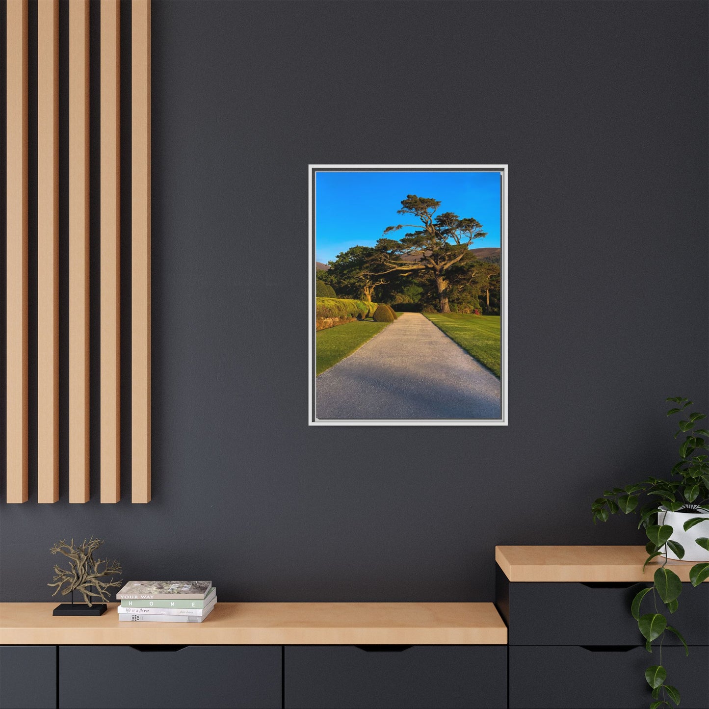Muckross House Garden Matte Canvas, Framed (Multi-color)
