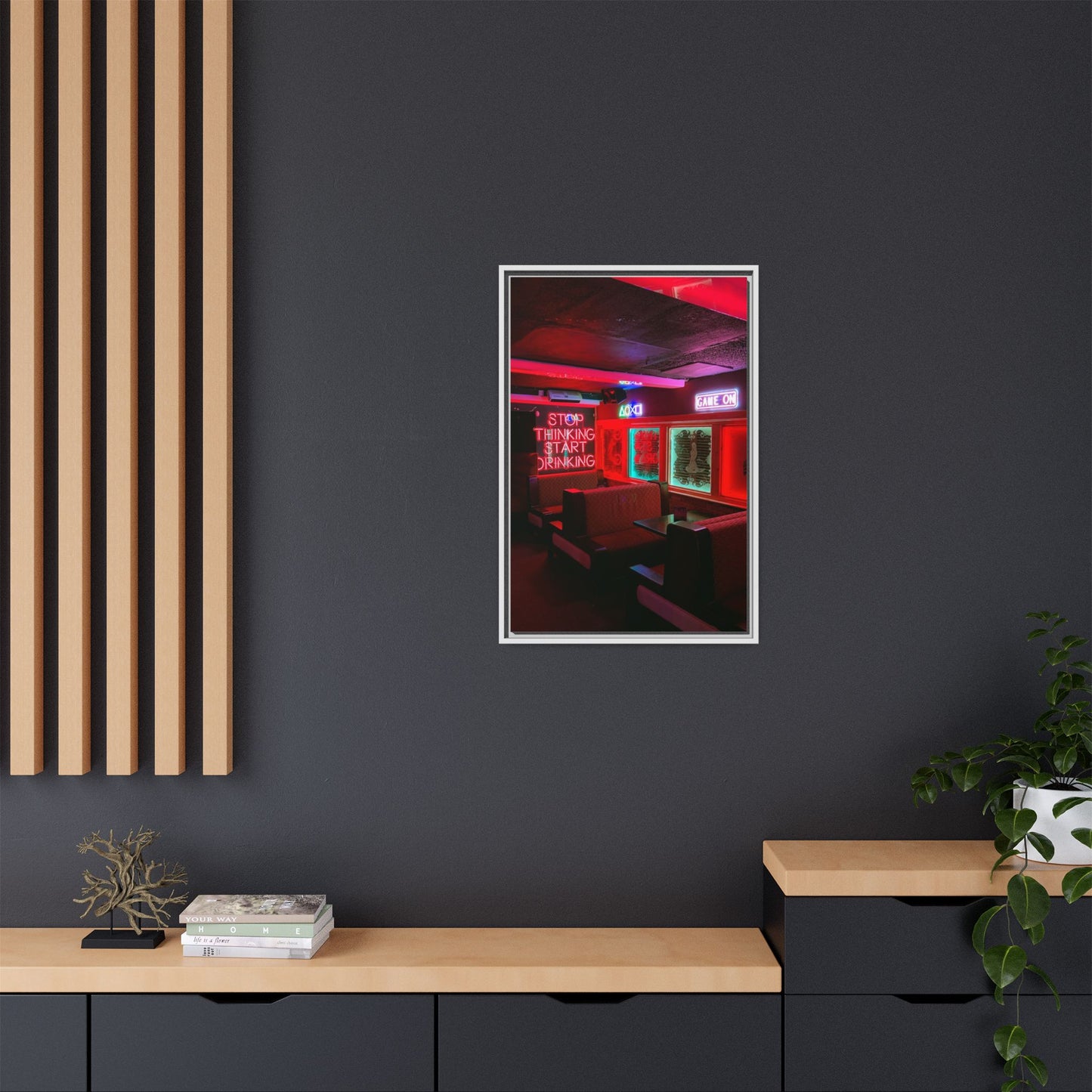 The Mermaids Night Club Matte Canvas, Framed (Multi-color)