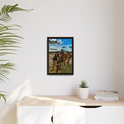 Horses Matte Canvas, Framed (Multi-color)