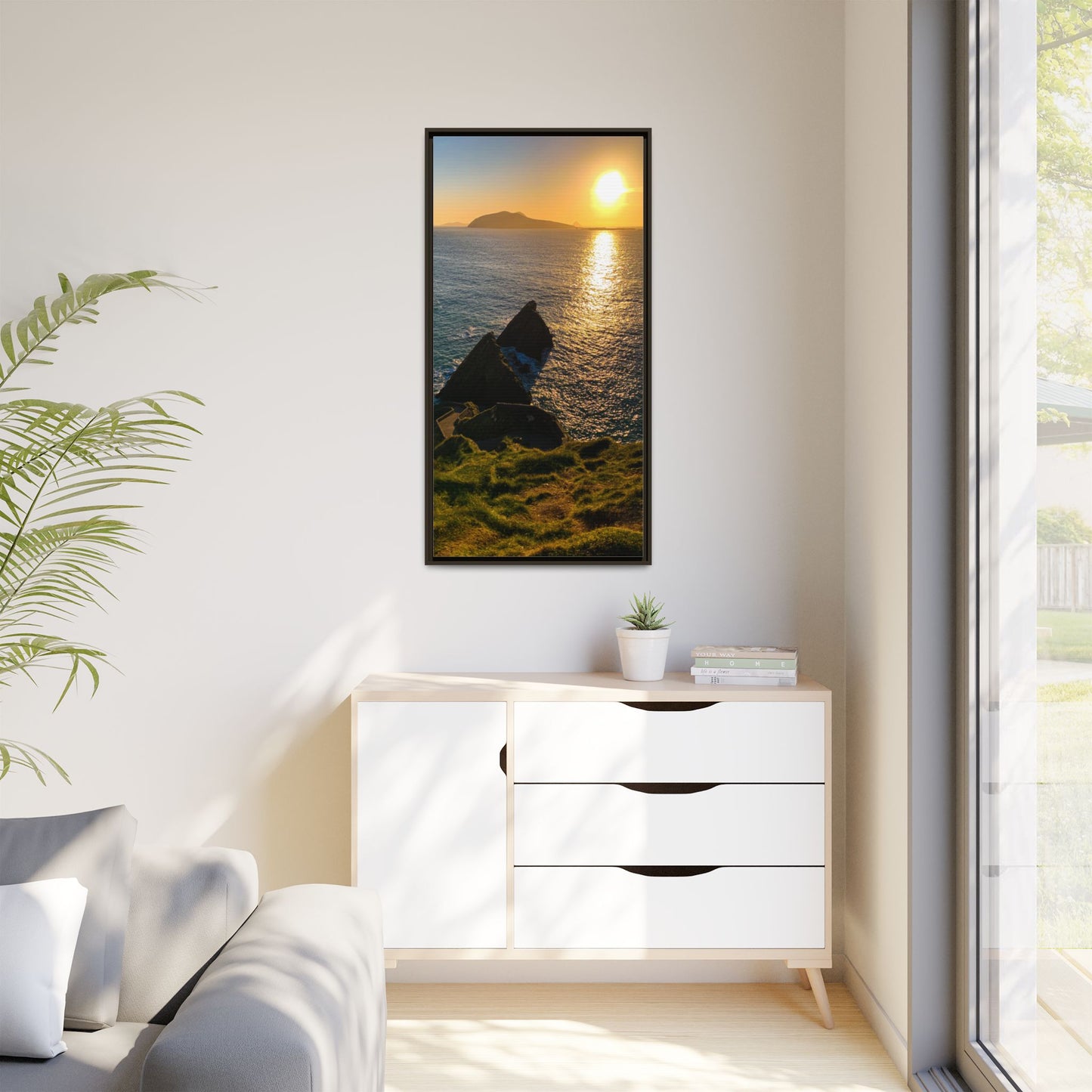 Dunquin Pier Matte Canvas, Framed (Multi-color)