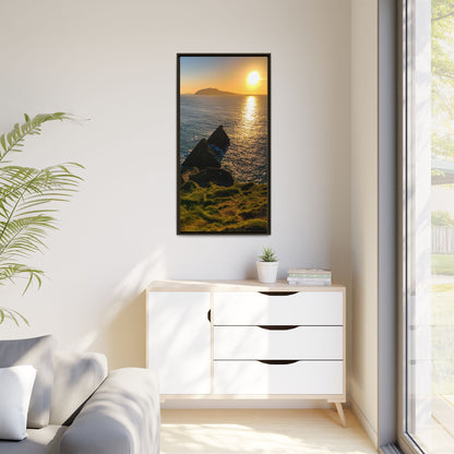 Dunquin Pier Matte Canvas, Framed (Multi-color)