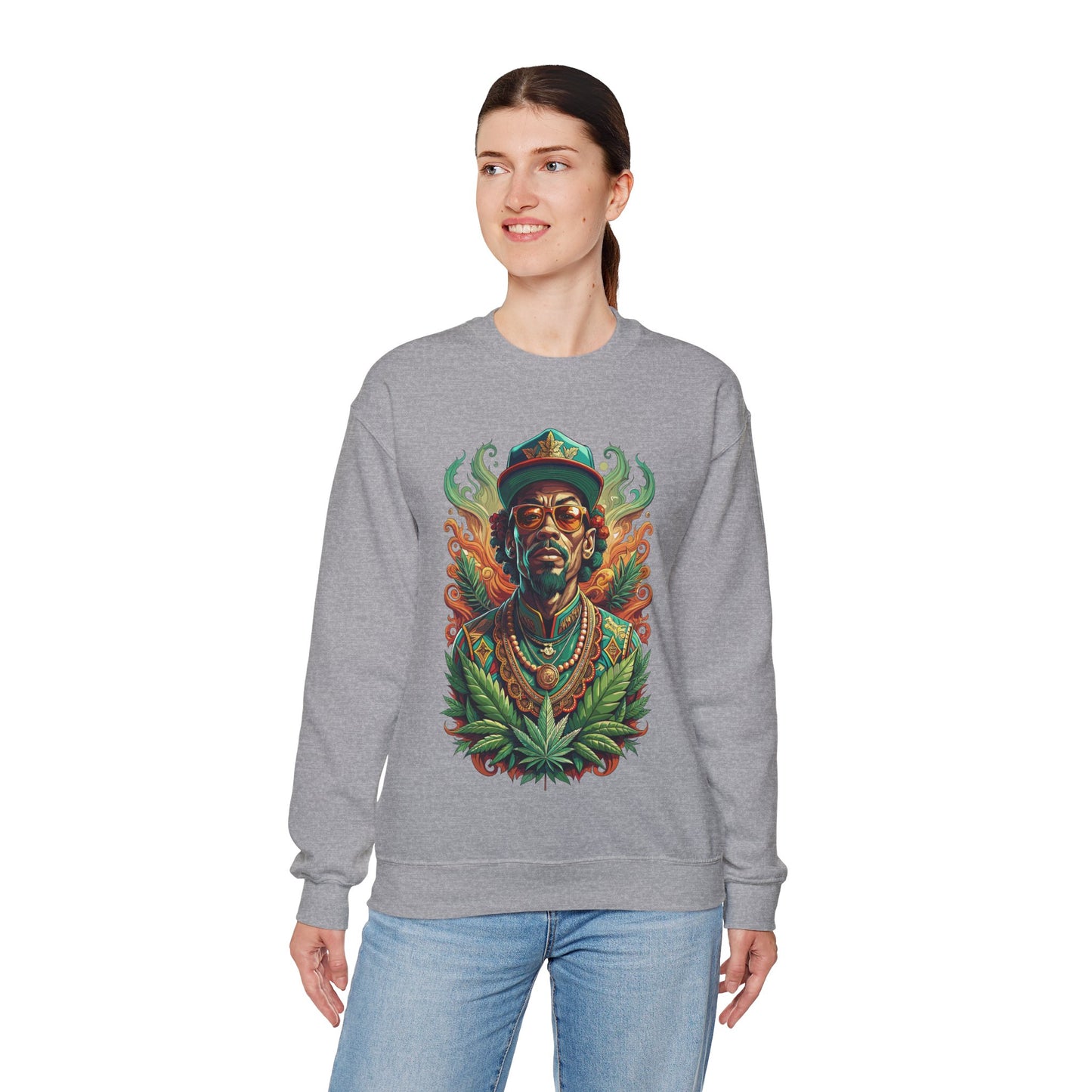 Reggae Lion — Rasta Portrait Graphic Sweatshirt