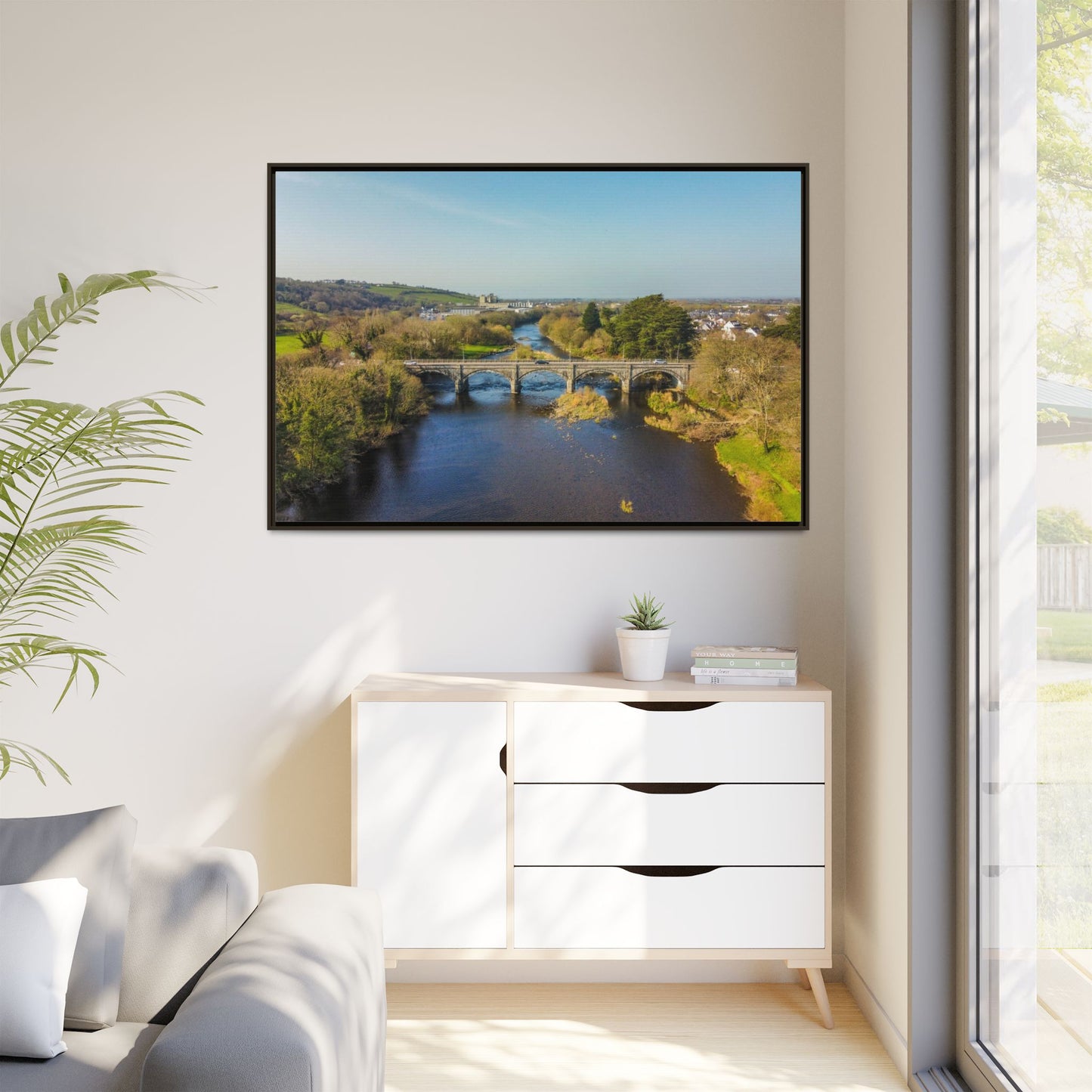 Listowel Bridge Matte Canvas, Framed (Multi-color)