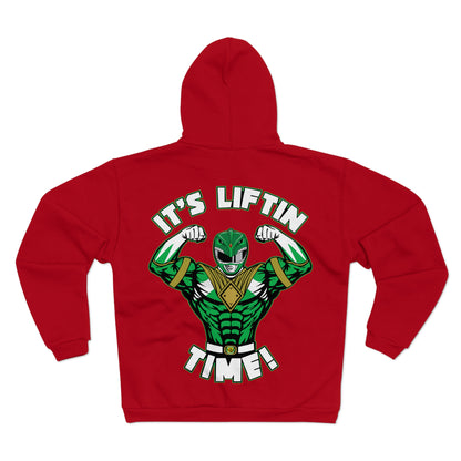 It's Liftin' Time Unisex Hooded Zip Sweatshirt- Fun Gym Hoodie for Fitness Enthusiasts