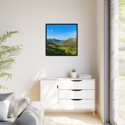 Ladies View Spring Matte Canvas, Framed (Multi-color)