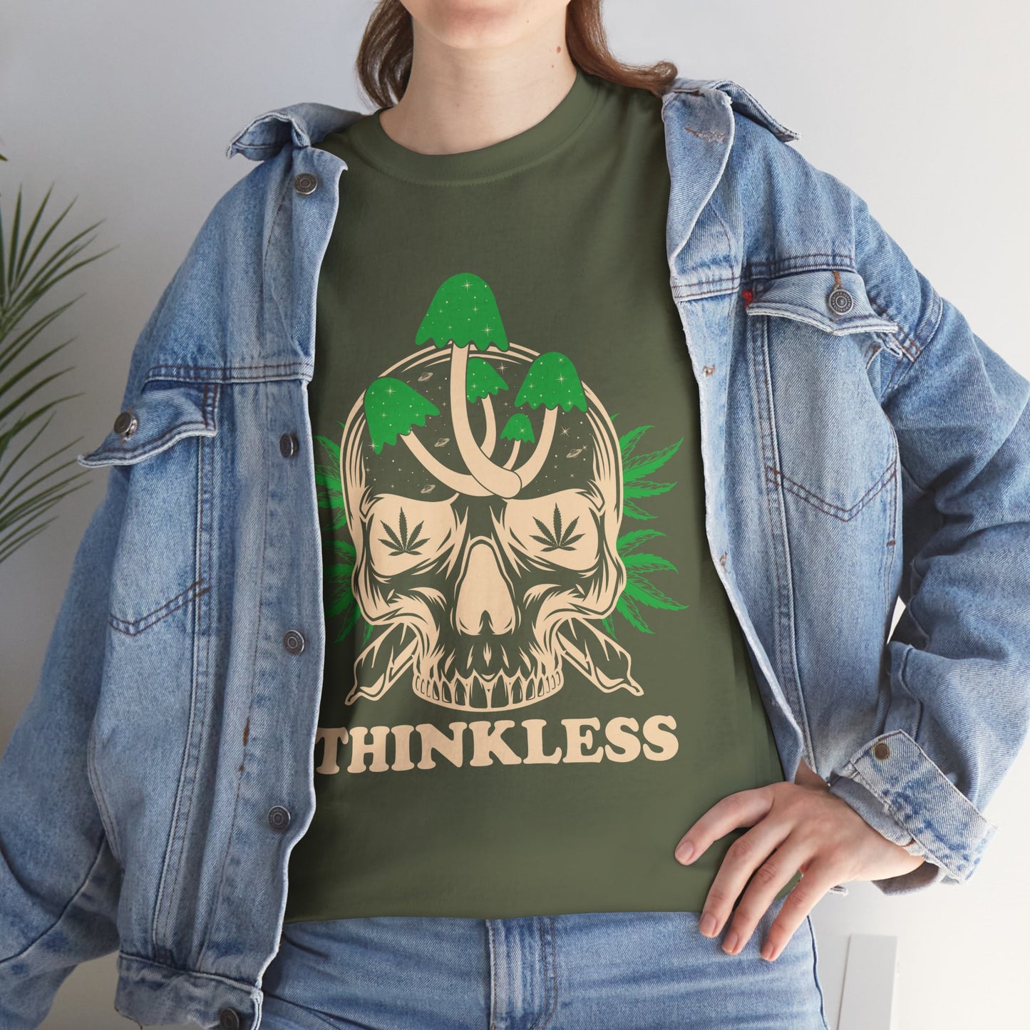 Mushroom Skull 'THINKLESS' T-Shirt
