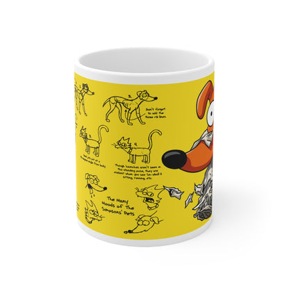 Whimsical Dog-Themed Ceramic Coffee Cups - 11oz & 15oz - Perfect Gift for Pet Lovers!