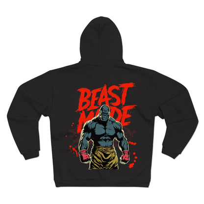 Beast Mode Unisex Zip Hoodie - Perfect for Fitness Lovers | Gym Apparel