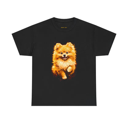 Pomeranian Dog T-Shirt — Cute Running Pomeranian Graphic Tee