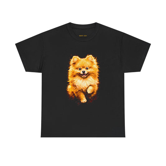 Pomeranian Dog T-Shirt — Cute Running Pomeranian Graphic Tee