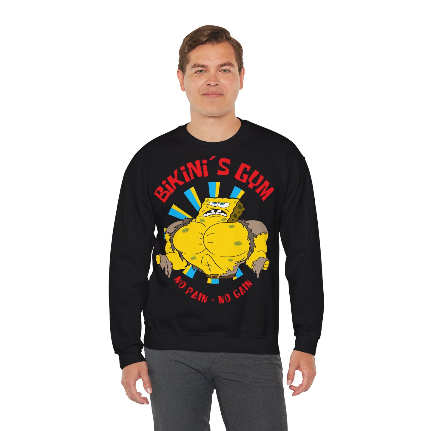 Bikini's Gum No Pain No Gain  Unisex Heavy Blend™ Crewneck Sweatshirt