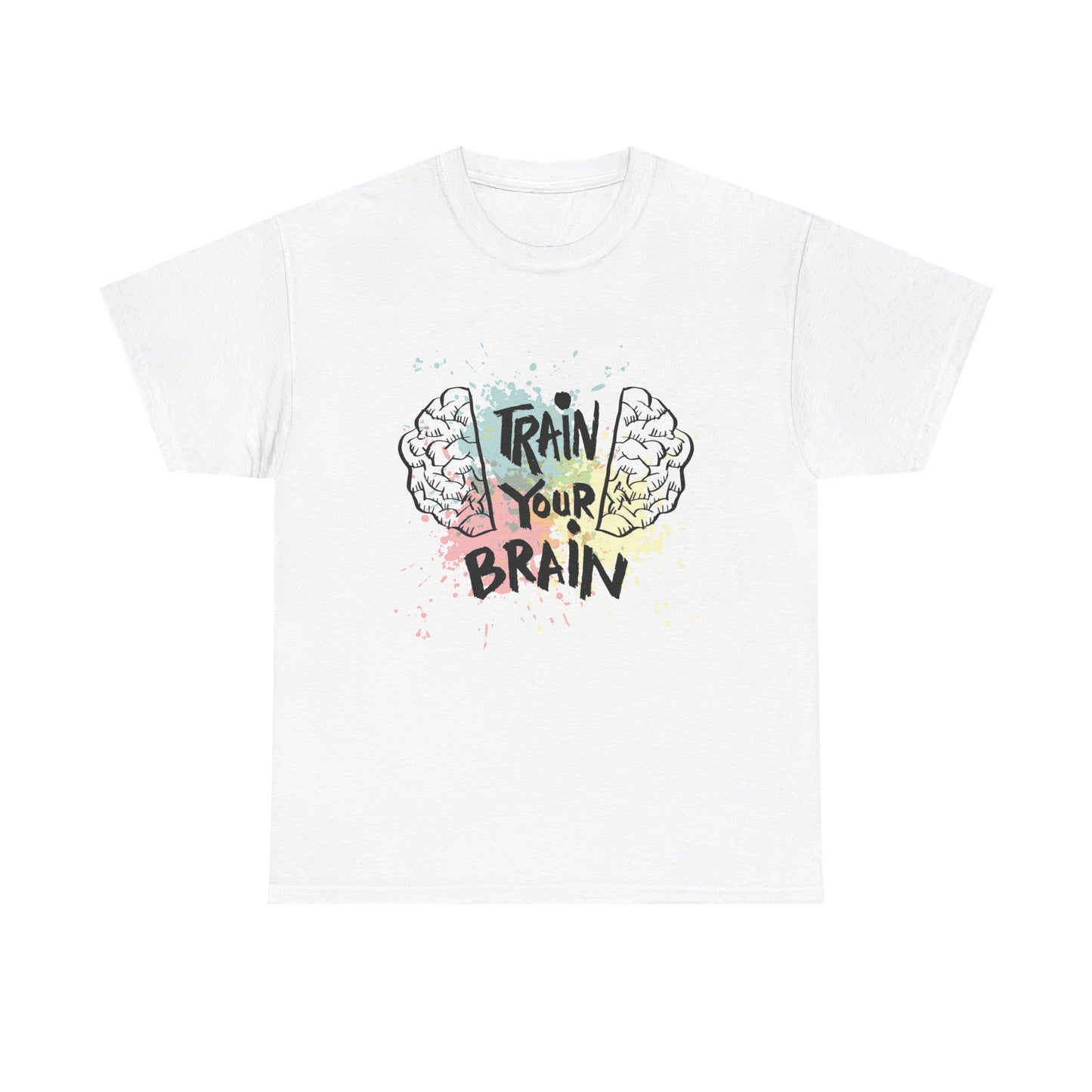 Motivational Unisex Heavy Cotton Tee - "Train Your Brain"