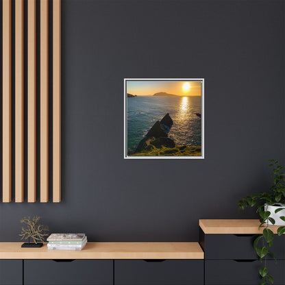 Dunquin Pier Matte Canvas, Framed (Multi-color)