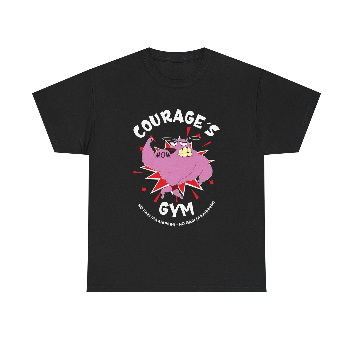 Courage's Gym Unisex Heavy Cotton Tee - Fun Mom Graphic T-Shirt Black