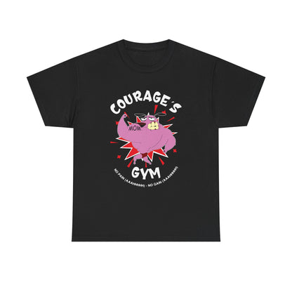 Courage's Gym Unisex Heavy Cotton Tee - Fun Mom Graphic T-Shirt Black