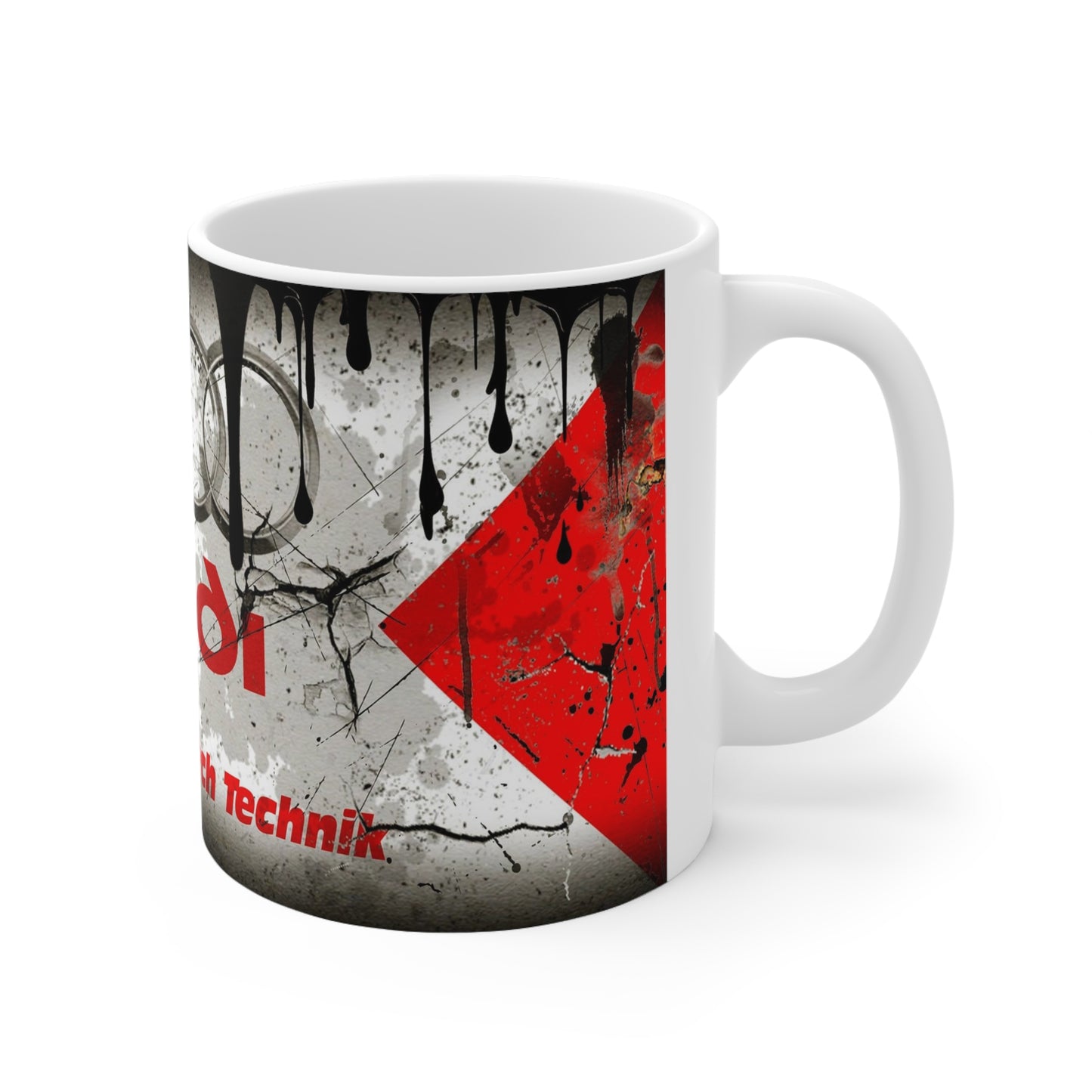Aud - Inspired Ceramic Coffee Cups - 11oz & 15oz, Perfect for Gearheads and Auto Enthusiasts