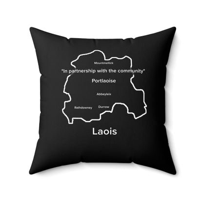 Laois Spun Polyester Square Pillow Black Edition 4 Sizes