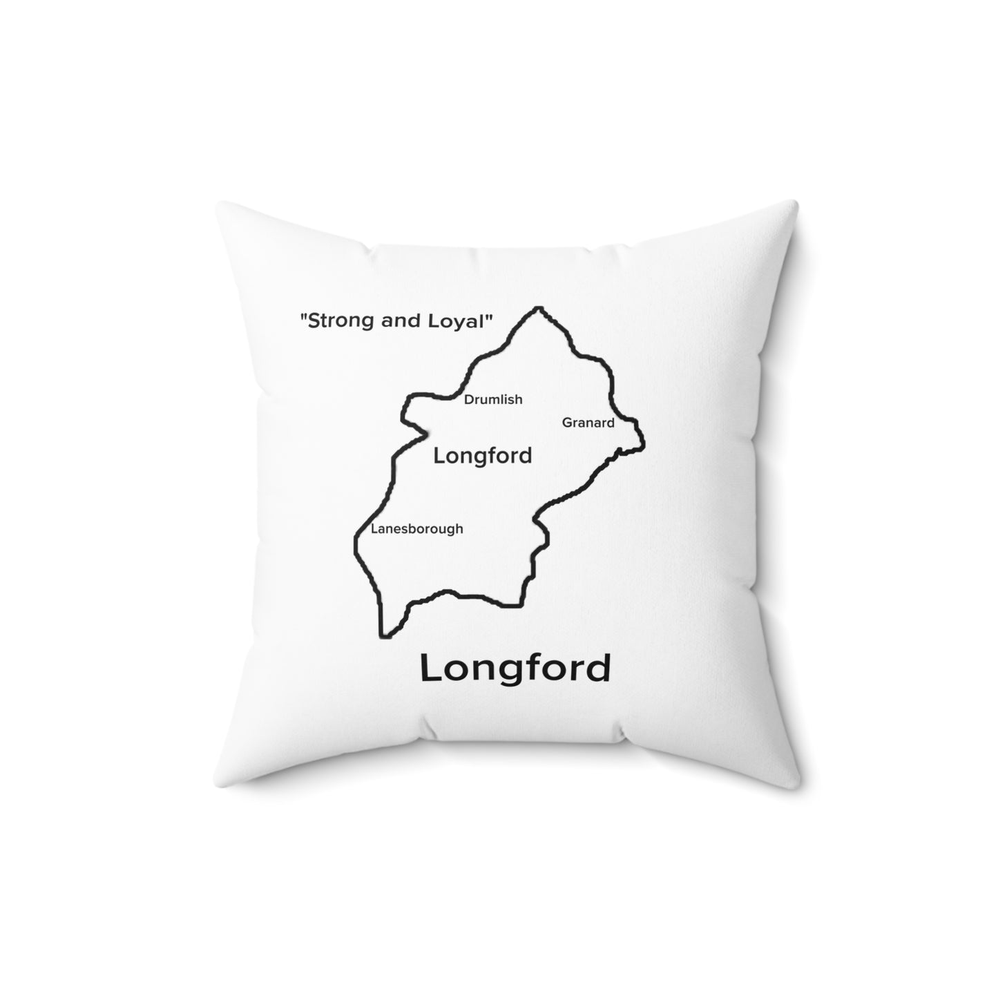 Longford Spun Polyester Square Pillow White Edition 2 Sizes