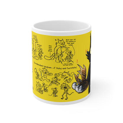 Whimsical Cartoon Ceramic Coffee Mug - 11oz & 15oz