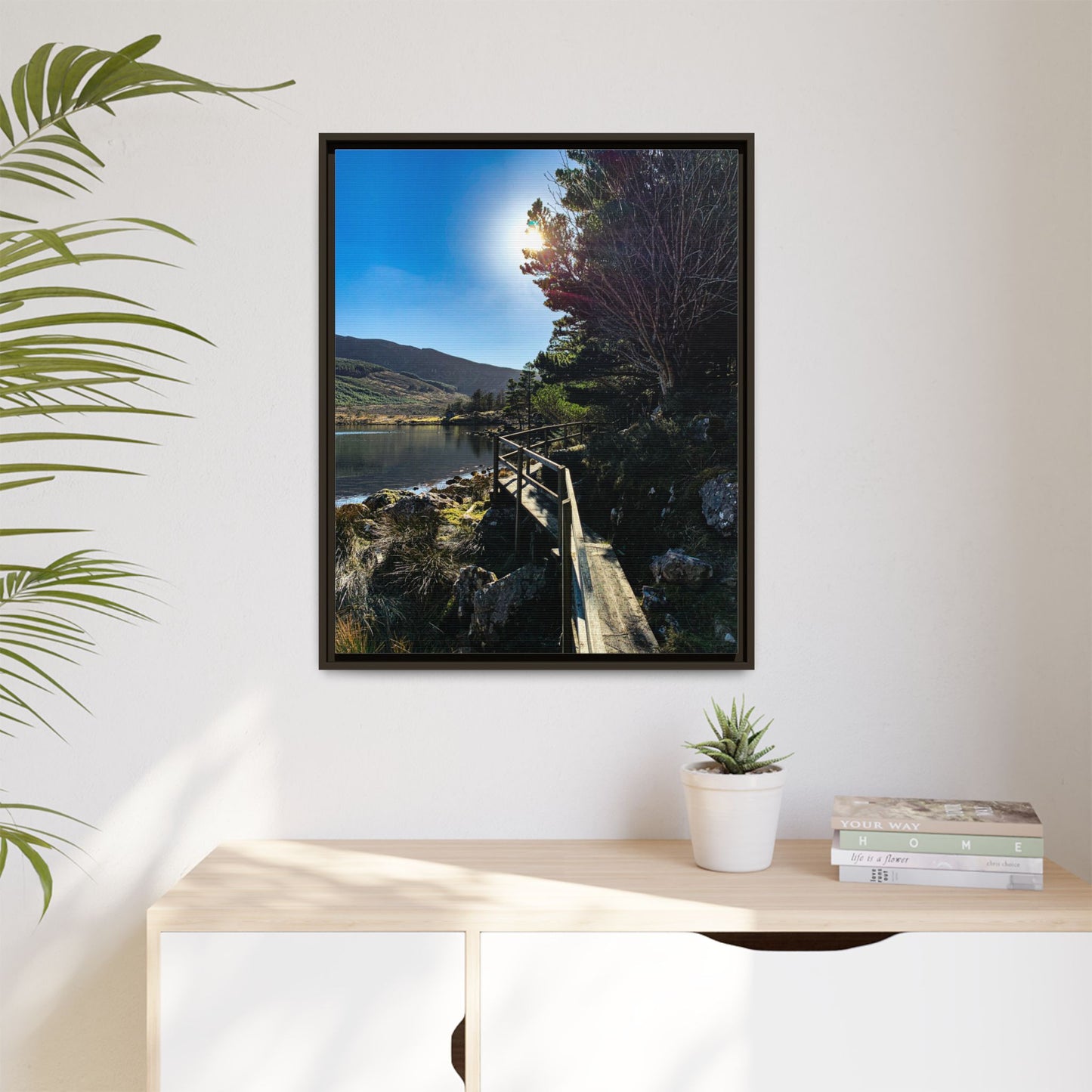 Glanteenassig Trail Matte Canvas, Framed (Multi-color)