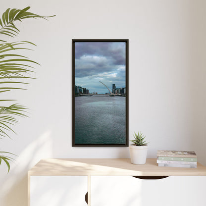 Samuel Beckett Bridge Matte Canvas, Framed (Multi-color)