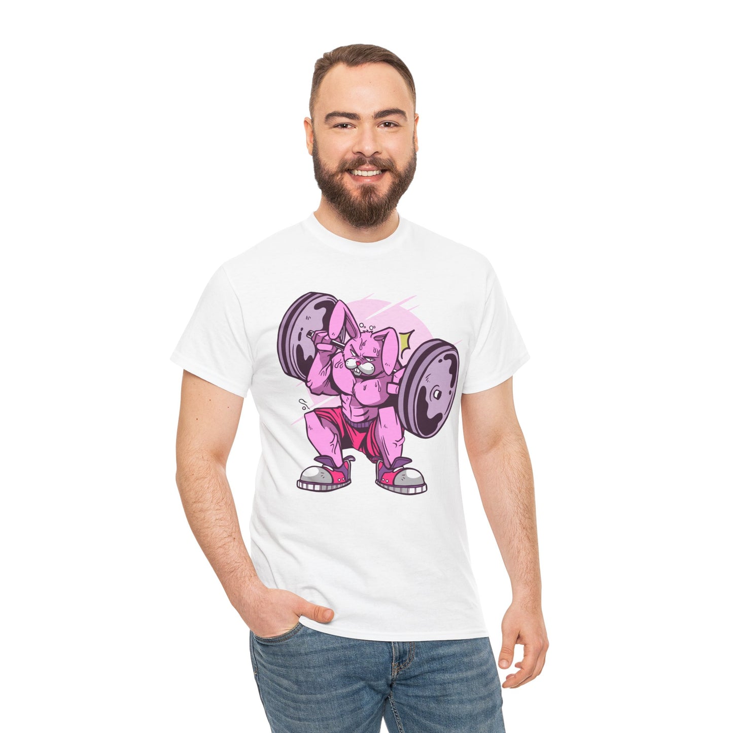 Funny Lifting Pig Unisex Heavy Cotton Tee - Gym Humor Shirt