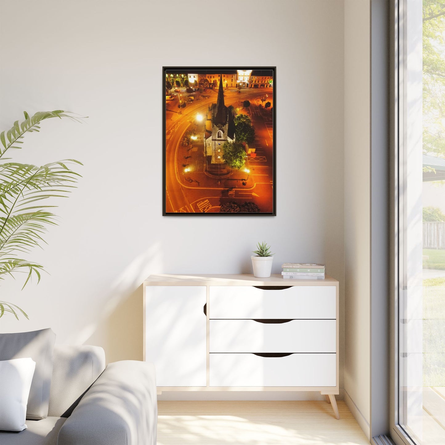 Listowel Church Matte Canvas, Framed (Multi-color)