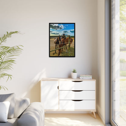Horses Matte Canvas, Framed (Multi-color)